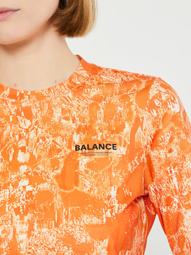 Pas Normal Studios - Women's Balance Long Sleeve T-Shirt in Orange AOP