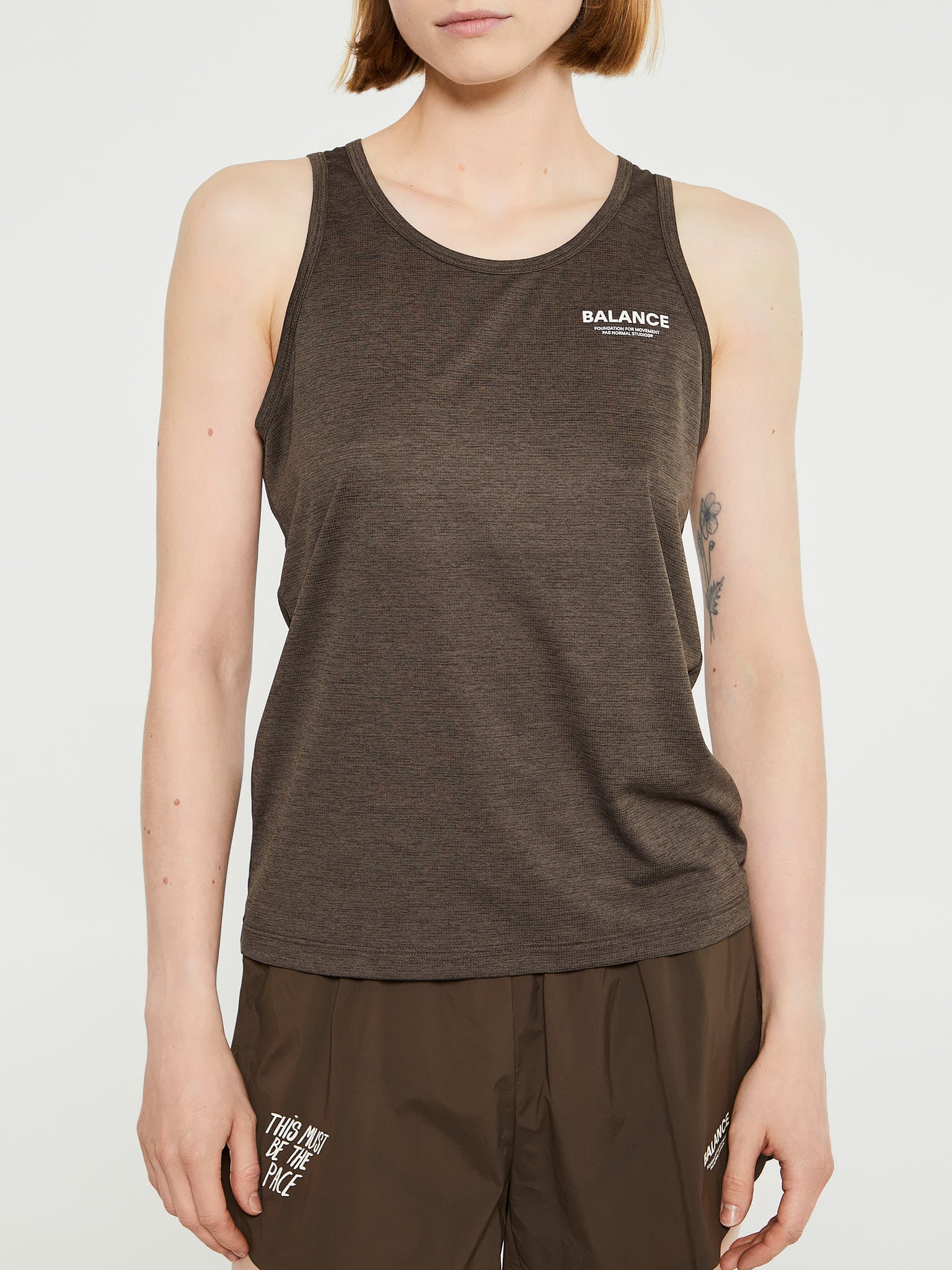 Pas Normal Studios - Women's Balance Sleeveless Top in Dusty Brown