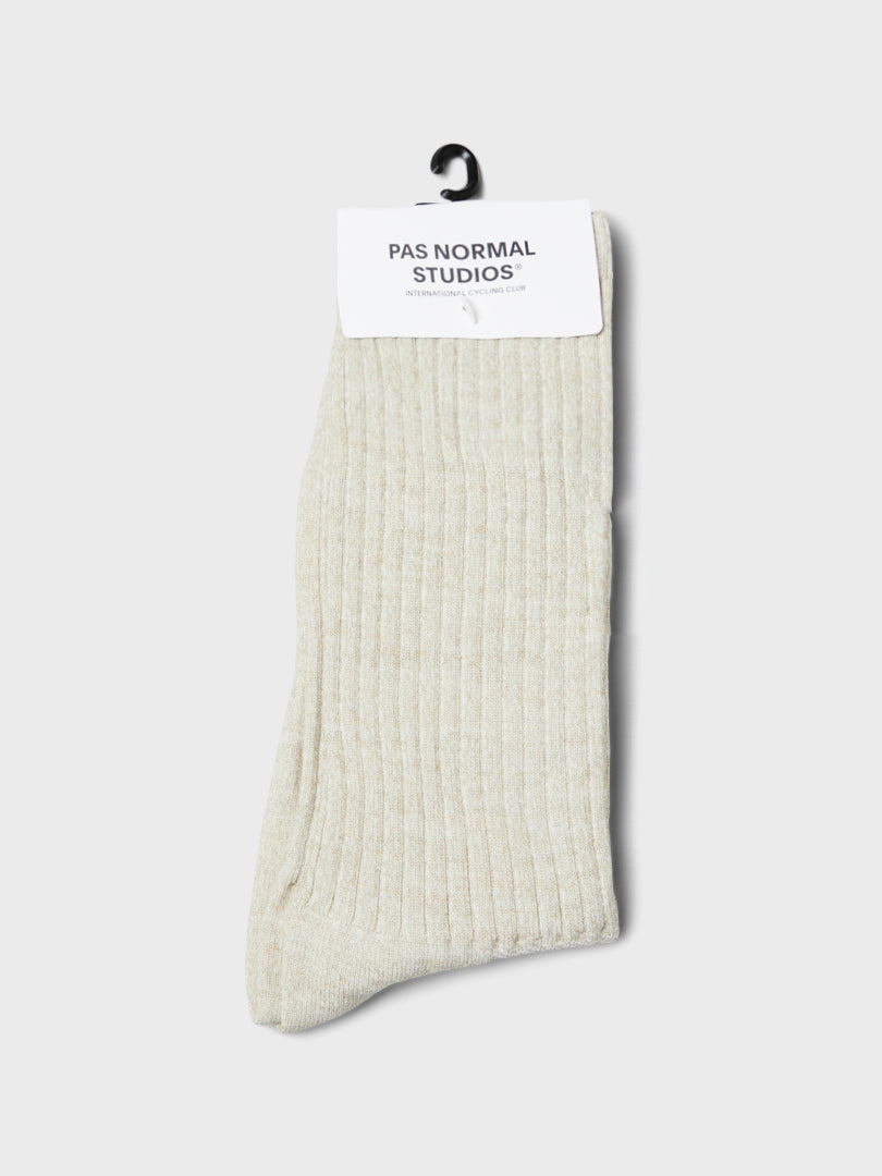 Pas Normal Studios - Escapism Melange Socks in Cream