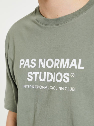 Pas Normal Studios - Off-Race Logo T-Shirt in Dark Celeste