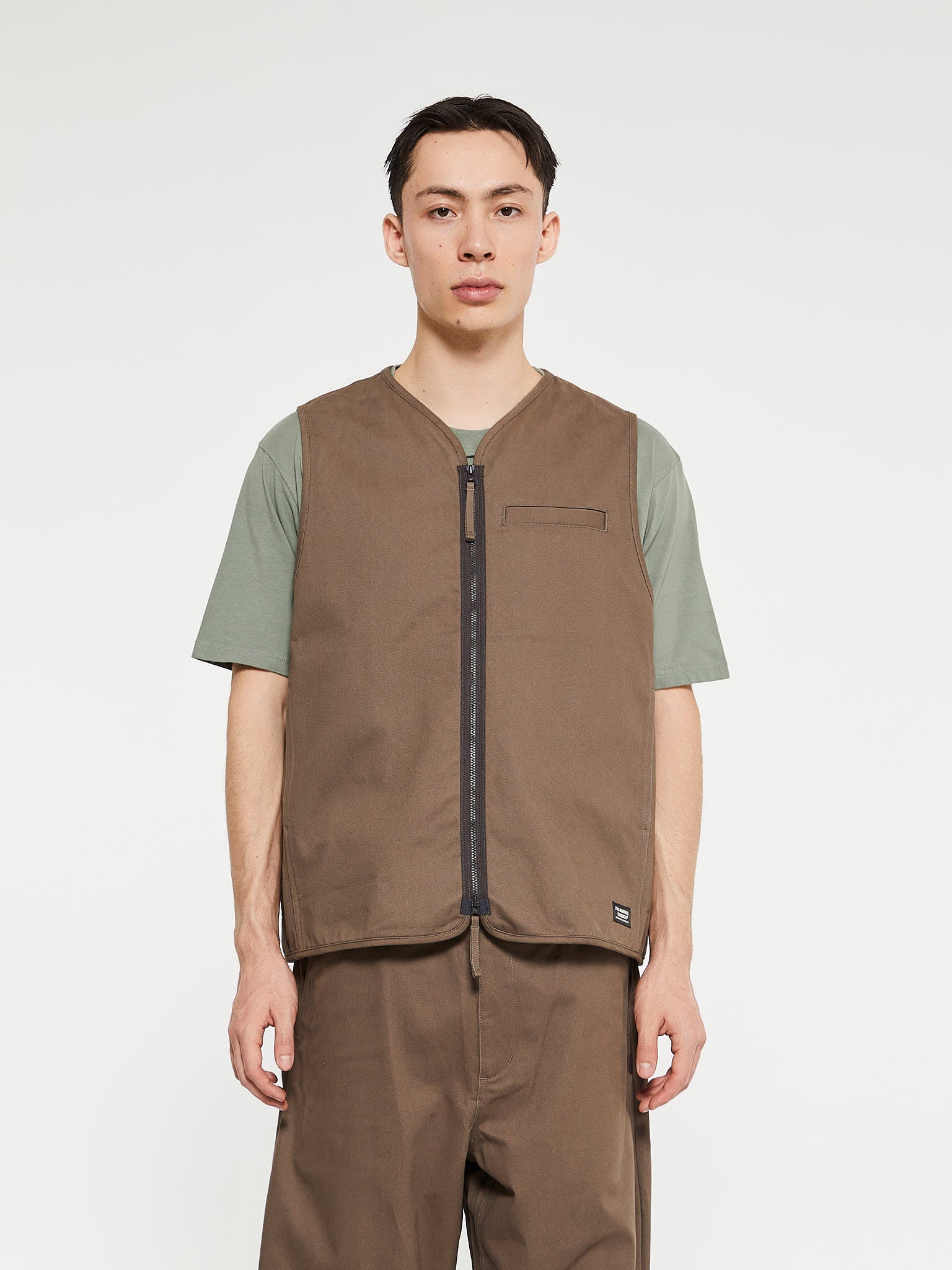 Pas Normal Studios - Off-Race Cotton Twill Vest in Brown