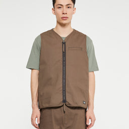 Pas Normal Studios - Off-Race Cotton Twill Vest in Brown
