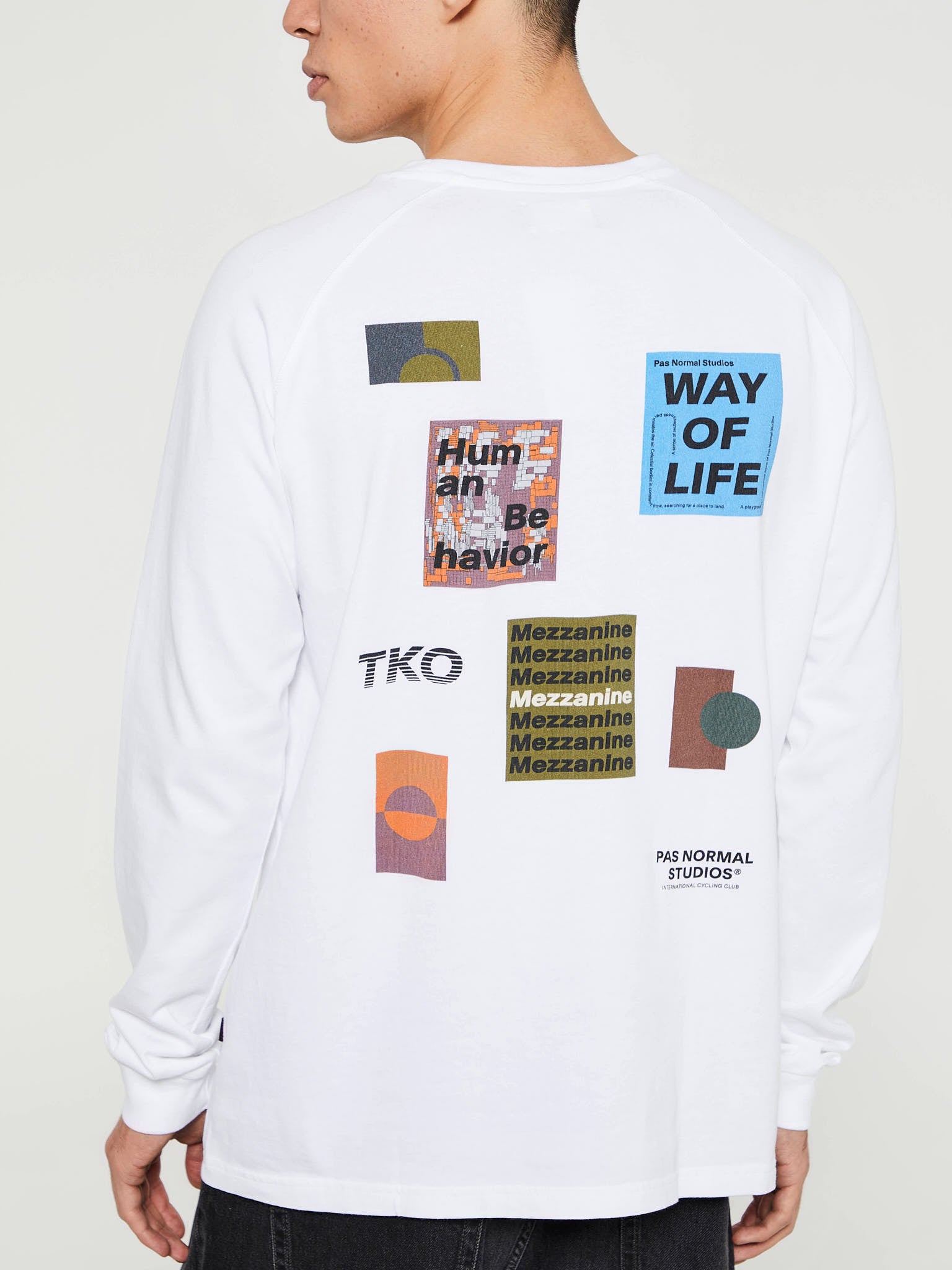 Pas Normal Studios - T.K.O. Off-Race Long Sleeve T-Shirt in White