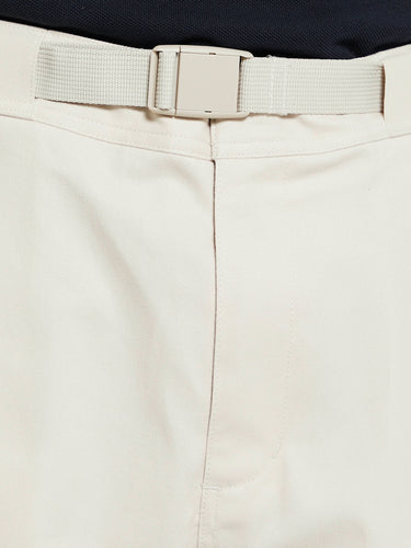 Pas Normal Studios - Off-Race Cotton Twill Shorts in Limestone