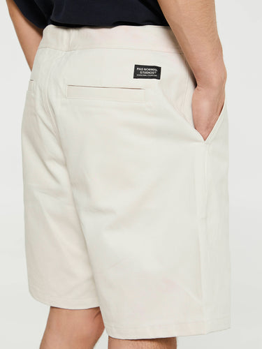 Pas Normal Studios - Off-Race Cotton Twill Shorts in Limestone