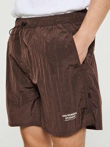 Pas Normal Studios - Off-Race Ripstop Shorts in Light Brown