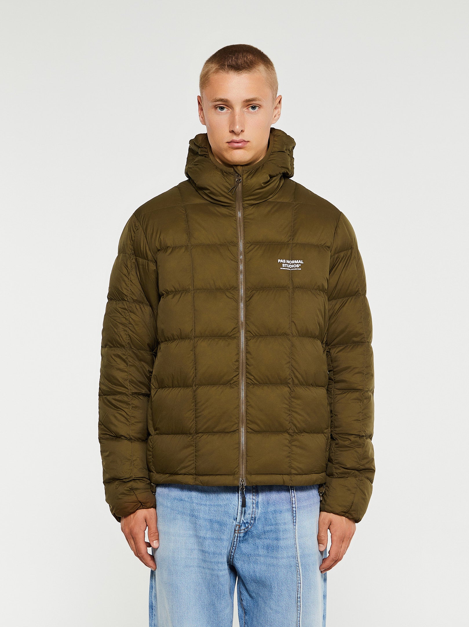 Pas Normal Studios - Off-Race Down Jacket in Army Brown