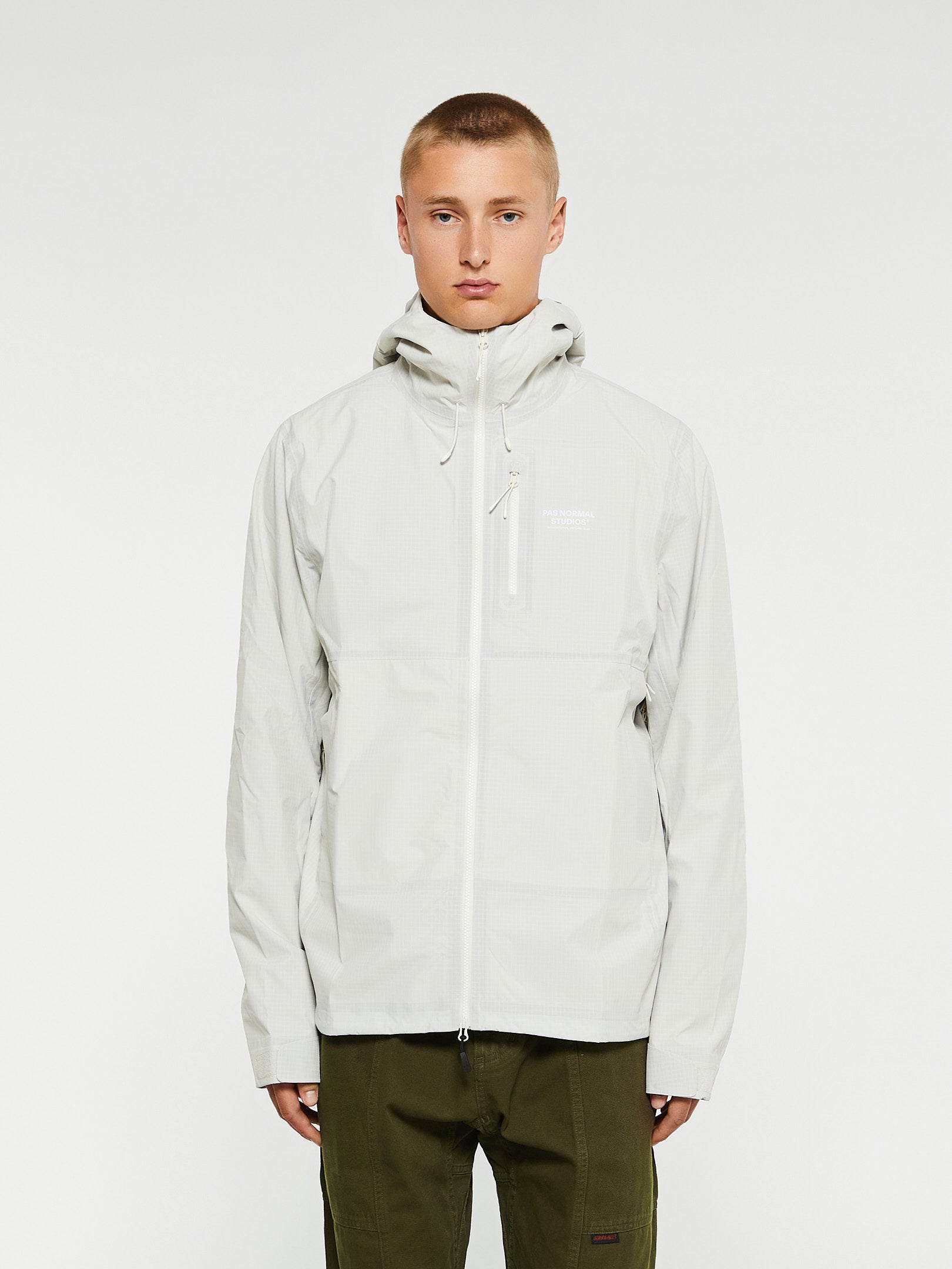 Pas Normal Studios - Off-Race Shell Jacket in Off White