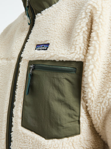 M's Classic Retro-X Fleece Jacket in Dark Natural w/Basin Green