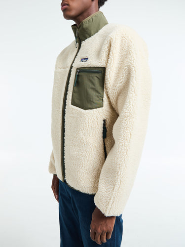 M's Classic Retro-X Fleece Jacket in Dark Natural w/Basin Green