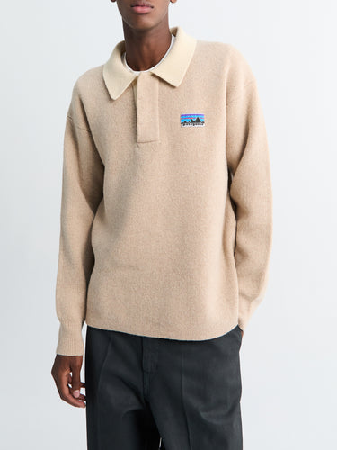Patagonia - Recycled Wool-Blend Rugby Sweater in Seabird Grey