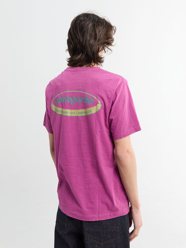 Patagonia - M's '95 Oval Logo T-Shirt in Faded Magenta