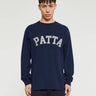 Patta - Arc Logo Mesh Longsleeve Jersey in Black Iris