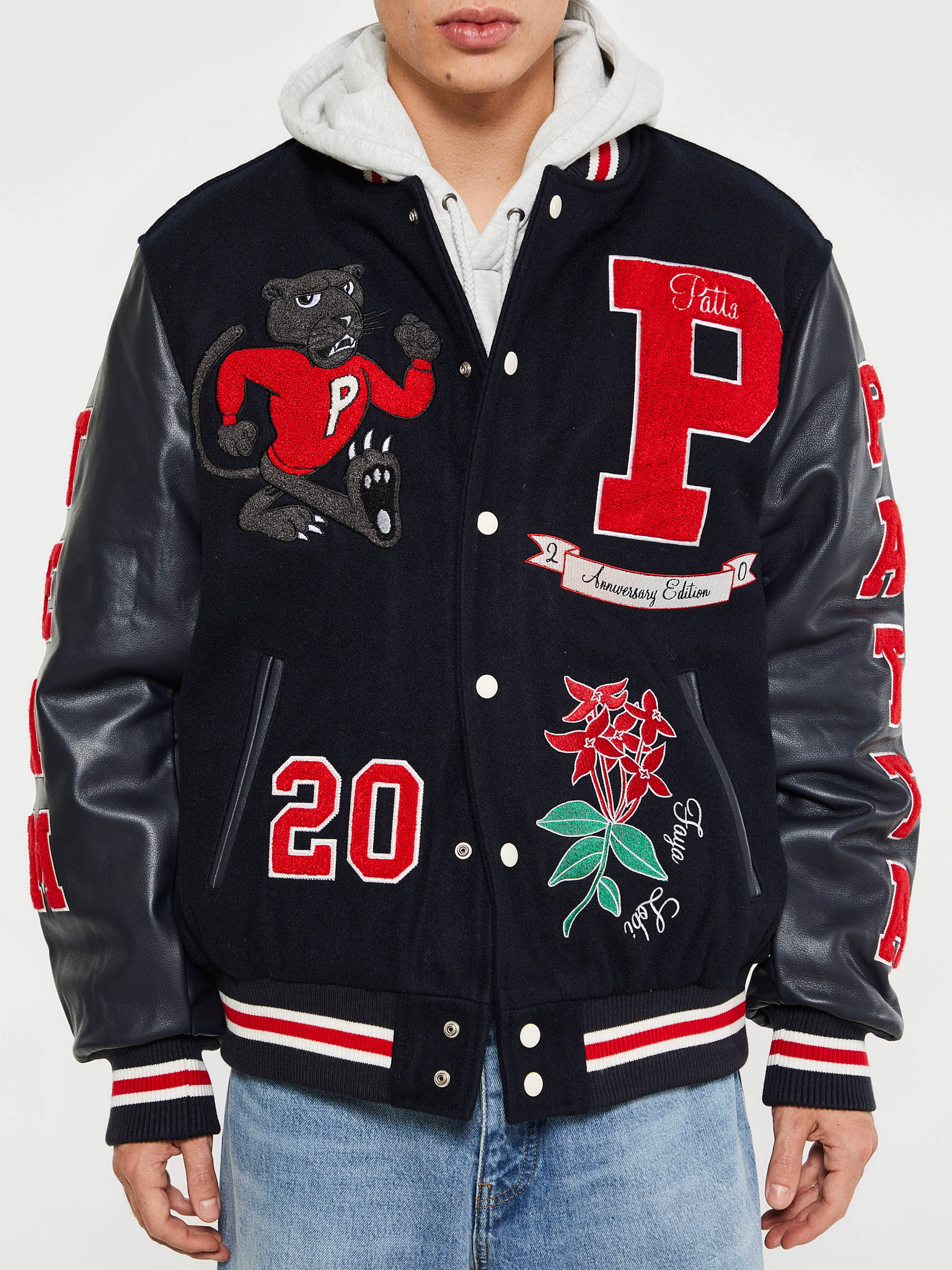 Patta - 20th Anniversary Varsity Jacket in Maritime Blue