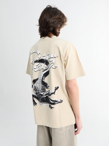 Patta - Croco T-shirt in Oatmeal