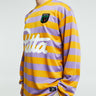 Patta - Striped Longsleeve Football Jersey in Chalk Violet
