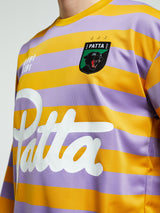 Patta - Striped Longsleeve Football Jersey in Chalk Violet