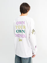 Patta - Own Your Own Mind Long Sleeve T-Shirt in White