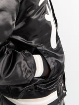 Patta - Script Logo Stain Varsity Jacket in Black