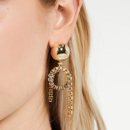 Pearl Octopuss.y - Chain Loop Earrings in Gold