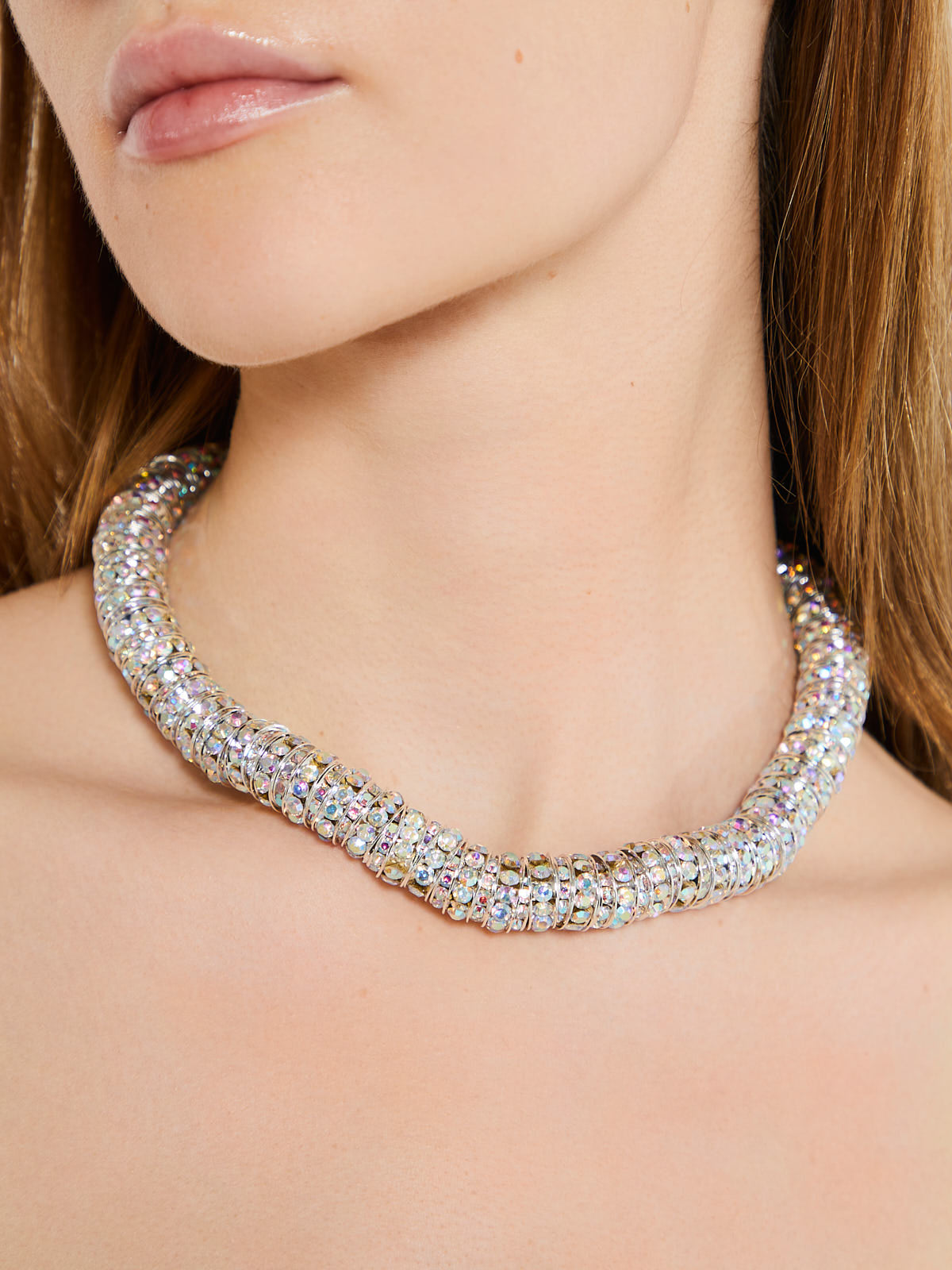 Fat Diamond Necklace in Silver