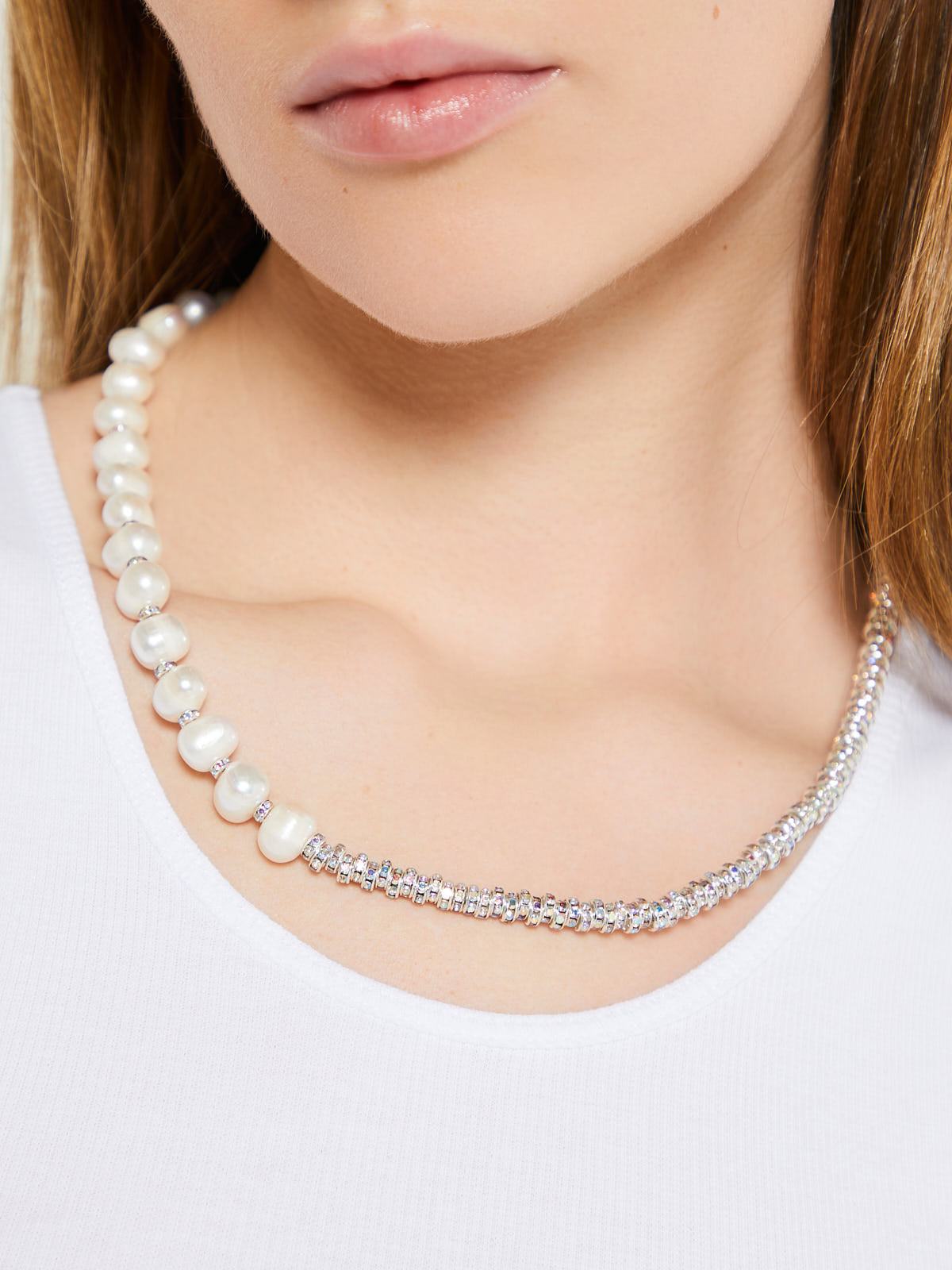 Paris Diamond Necklace in Silver