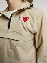 Comme des Garçons PLAY - CDG x K-Way Le Vrai 3.0 Leon Jacket in Beige