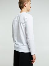 Comme des Garçons PLAY - Longsleeve T-Shirt With Red Emblem in White