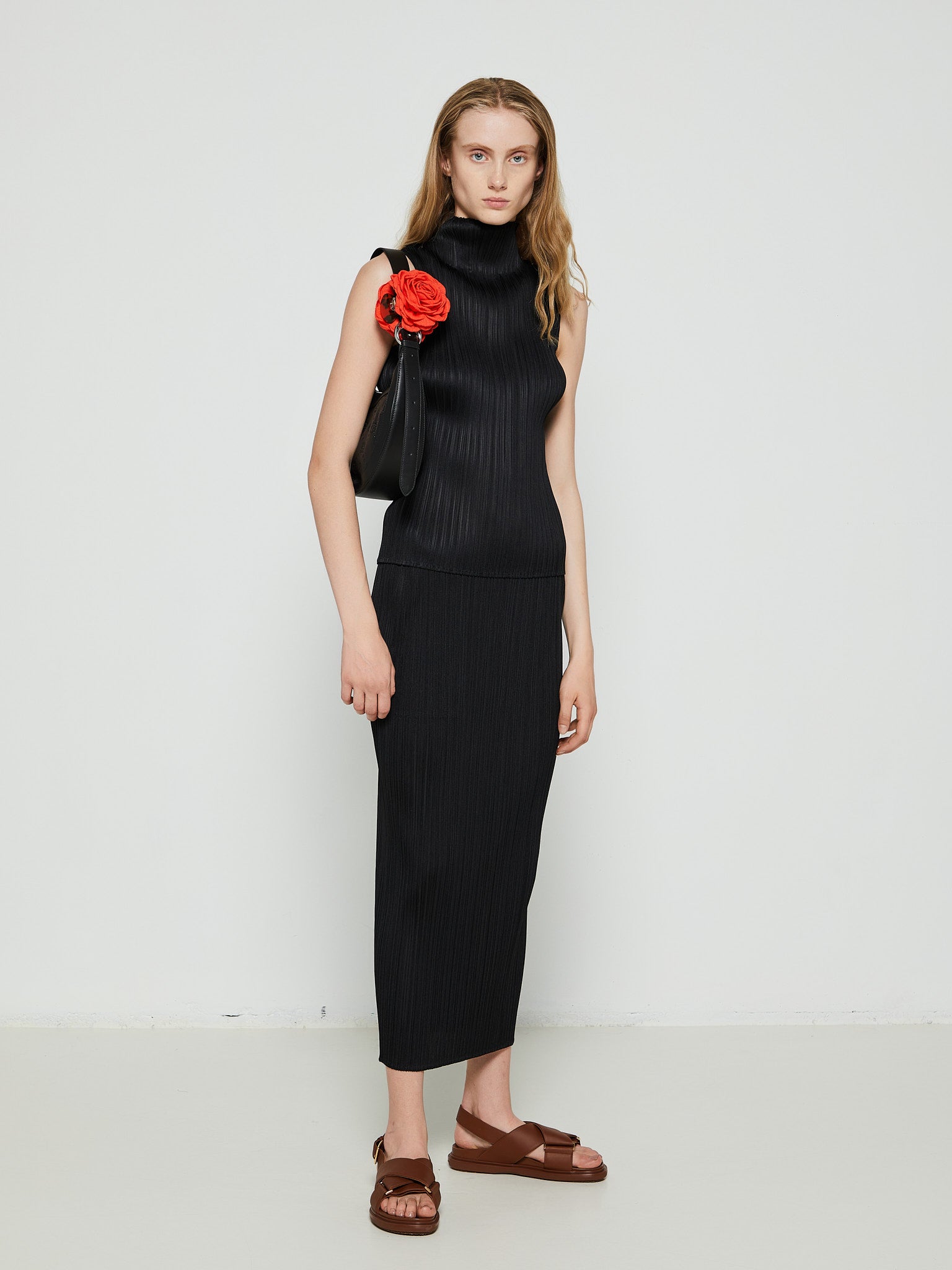 Pleated Top in Black