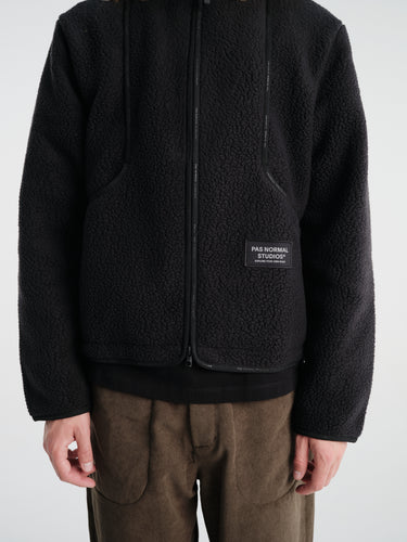 Pas Normal Studios - Off-Race Pile Fleece Jacket in Black