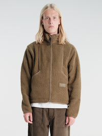 Pas Normal Studios - Off-Race Pile Fleece Jacket in Deep Olive