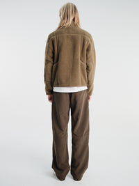 Pas Normal Studios - Off-Race Pile Fleece Jacket in Deep Olive