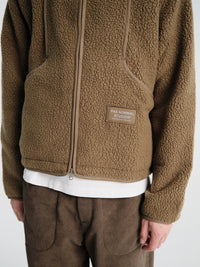 Pas Normal Studios - Off-Race Pile Fleece Jacket in Deep Olive