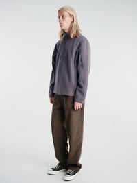 Pas Normal Studios - Off-Race Boiled Wool Half-Zip in Steel