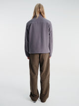 Pas Normal Studios - Off-Race Boiled Wool Half-Zip in Steel