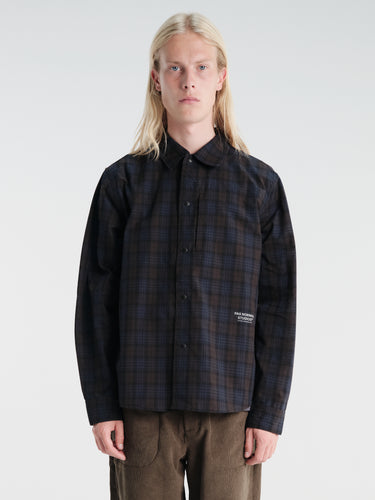 Pas Normal Studios - Off-Race Seersucker Shirt in Dark Navy