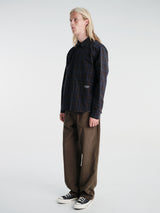 Pas Normal Studios - Off-Race Seersucker Shirt in Dark Navy