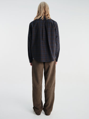 Pas Normal Studios - Off-Race Seersucker Shirt in Dark Navy