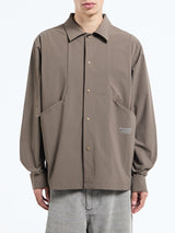 Pas Normal Studios - Off-Race Tech Overshirt in Ash Brown