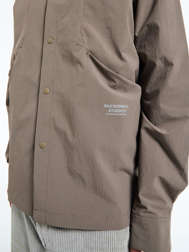 Pas Normal Studios - Off-Race Tech Overshirt in Ash Brown