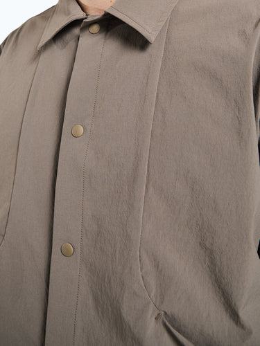 Pas Normal Studios - Off-Race Tech Overshirt in Ash Brown