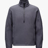 Pas Normal Studios - Off-Race Boiled Wool Half-Zip in Steel