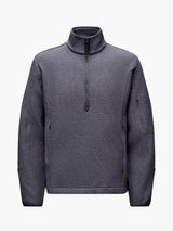 Pas Normal Studios - Off-Race Boiled Wool Half-Zip in Steel