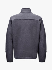 Pas Normal Studios - Off-Race Boiled Wool Half-Zip in Steel