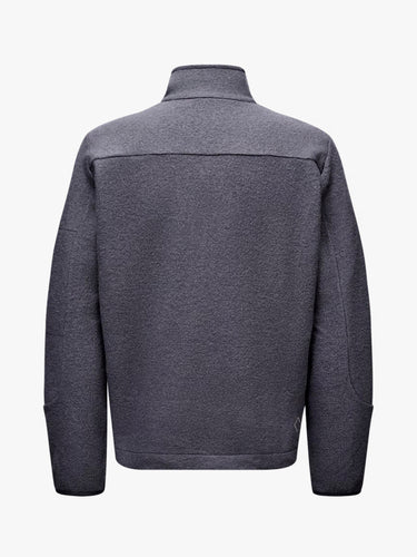 Pas Normal Studios - Off-Race Boiled Wool Half-Zip in Steel