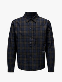 Pas Normal Studios - Off-Race Seersucker Shirt in Dark Navy