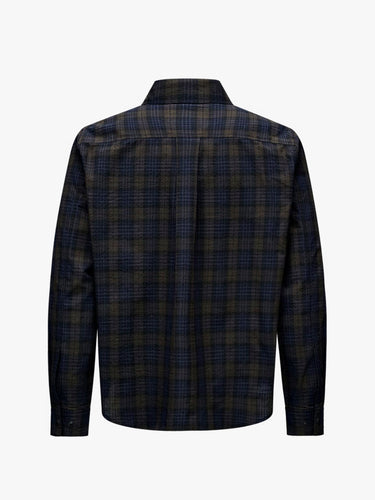 Pas Normal Studios - Off-Race Seersucker Shirt in Dark Navy