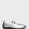 Puma - Speedcat Ballet Shoes in Metallic Silver and White
