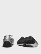 Puma - Speedcat Ballet Shoes in Metallic Silver and White