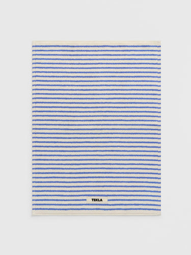 Tekla - Terry Bath Mat in Coastal Blue Stripes